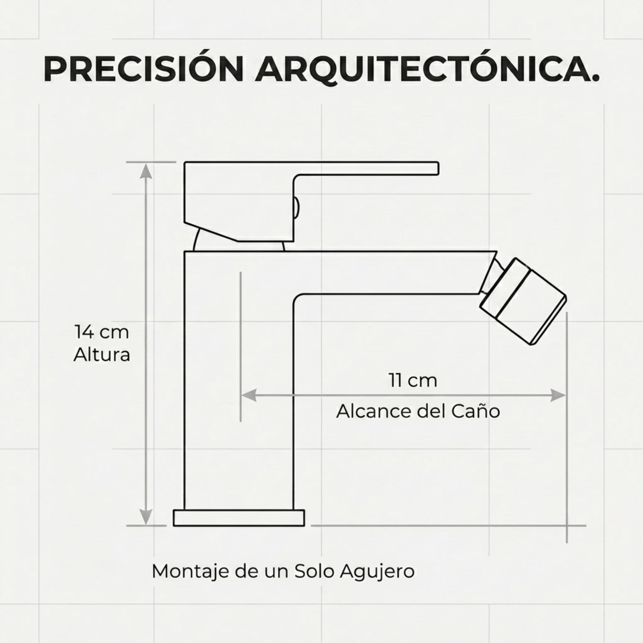 VALAZ Rubinetto Bidet Nero Opaco | Miscelatore Lavabo Bagno Acqua Fredda e Calda, Risparmio Acqua | Installazione Facile e Veloce | Ottone, Inossidabile, Elegante, Quadrato, Serie Segura