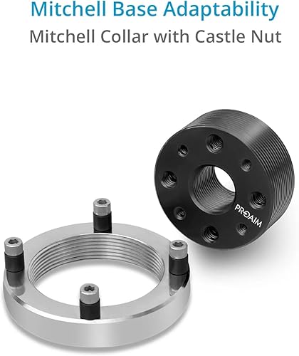 Miniatura 3 de PROAIM Soporte Mitchell de alto grado para MMX  Incluye collar y tuerca de castillo  Placa de liberación rápida de aluminio con amplia gama de