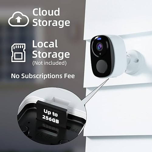 Miniatura 8 de Paquete de 4 cámaras de seguridad inalámbricas para exteriores, cámara de seguridad WiFi alimentada por batería 2K con foco y alarma de sirena,