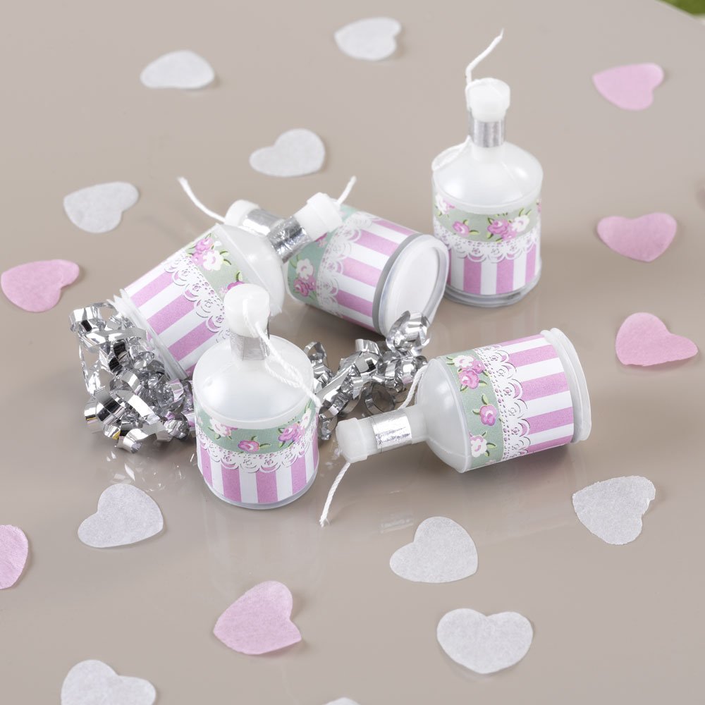 Frills & Spills Pink Rose Party Poppers