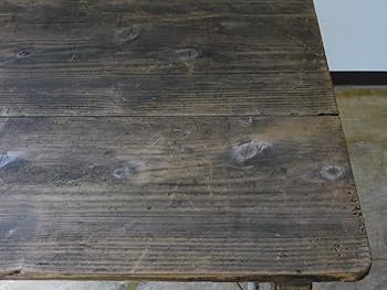 古い小ぶりな古い鉄脚と古材のテーブル　机　作業台　古家具　古道具 Amazon.co.jp: ふるい木味おおきな鉄脚テーブルHK-a-03442