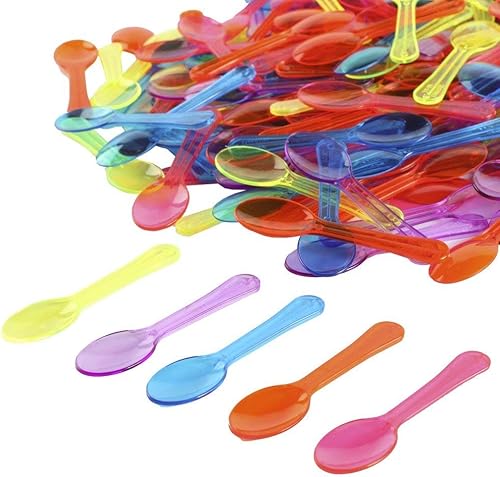 Miniatura 9 de Gmark - 100 cucharas de plástico extra resistentes, de 3 pulgadas, extra resistentes, sin BPA, para helado, postre, blanco, 1 caja de juego GM1002F