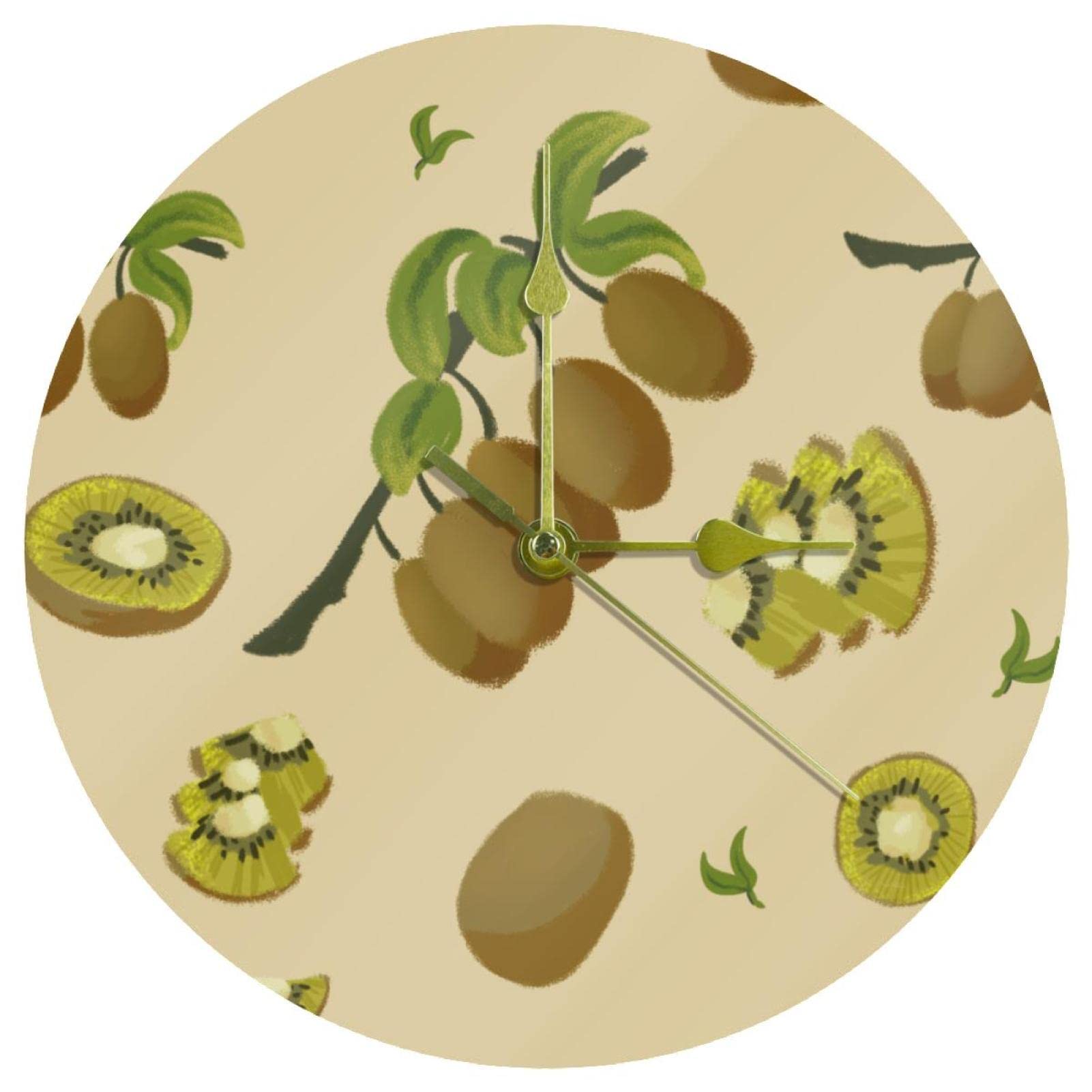 Horloge murale en acrylique fruits de 24 cm silencieuse pour cuisine