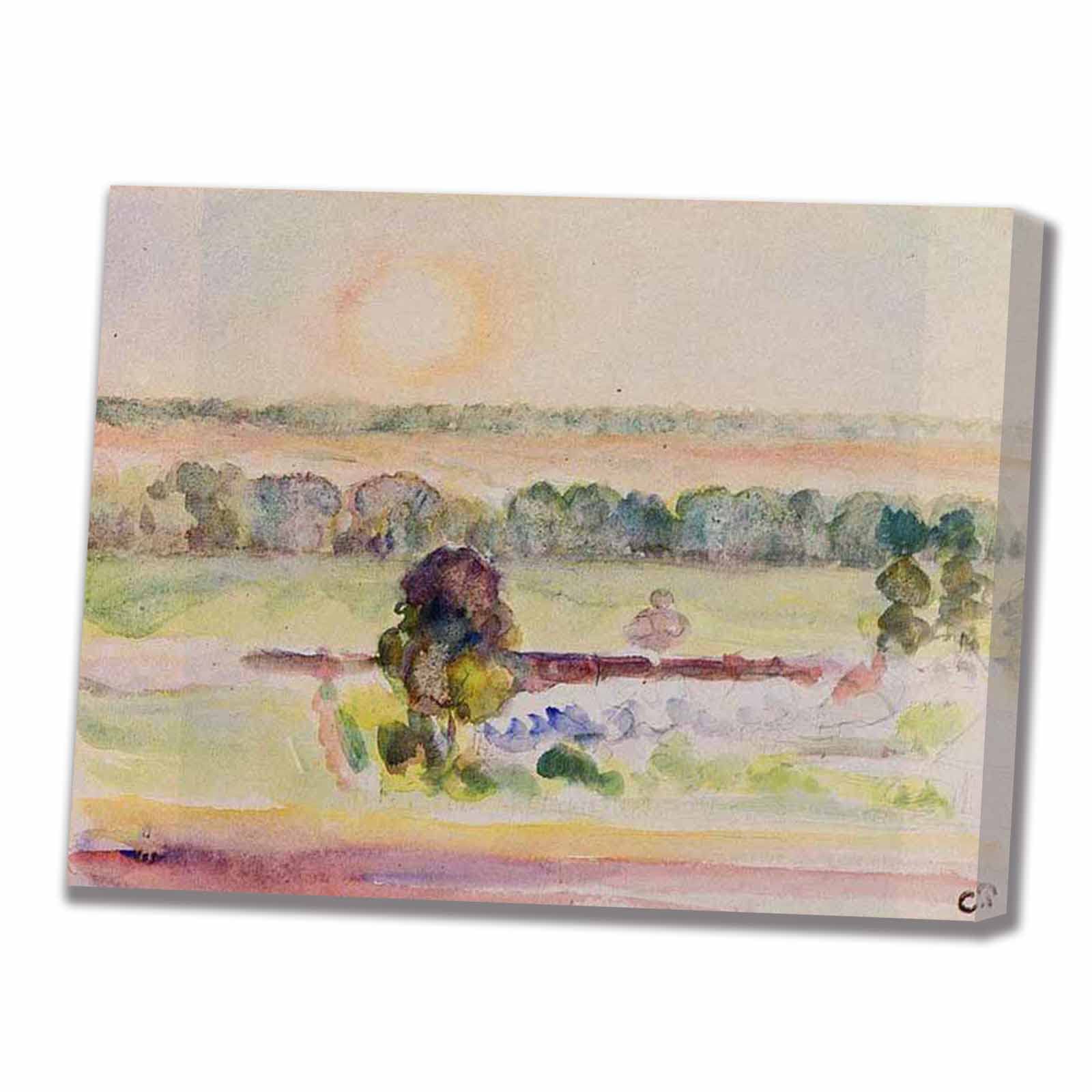 絵画　壁掛け　美術品　カミーユ・ピサロ Amazon.co.jp: カミーユ・ピサロのポスター《りんご狩り