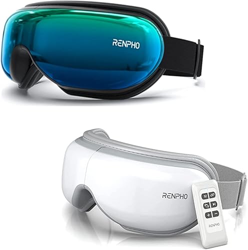 RENPHO Masajeador de ojos con calor blanco y verde degradado