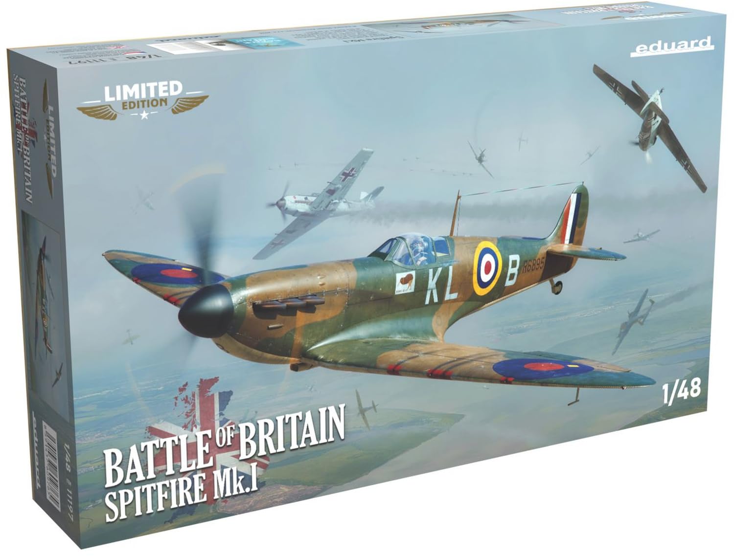 Eduard Plastic Kits 11197 1:48 Battle Of Britain Spitfire Mk.I Plane Kit New