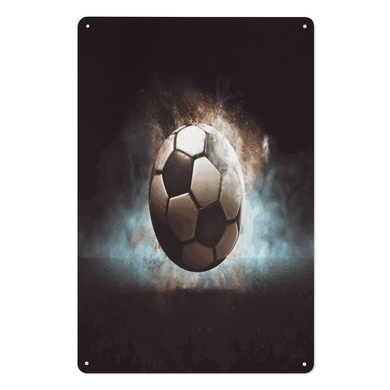 Adfgyerh Style Sport Soccer Tin Sign Hanging Art Prints,Wall Decor For Gifting And Party Decoration 7.9X11.8 Inch,Wall Art For Home Garden Greenhouse Living Room Bedroom Yard