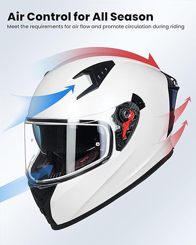 Miniatura 3 de ILM - Casco completo de motocicleta con Pinlock compatible con viseras y aletas transparentes y tintadas, casco para Street Bike y Motocross,