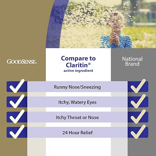 Miniatura 2 de GoodSense Allergy Relief, tabletas de loratadina, 0.0003 onzas, 365 unidades.