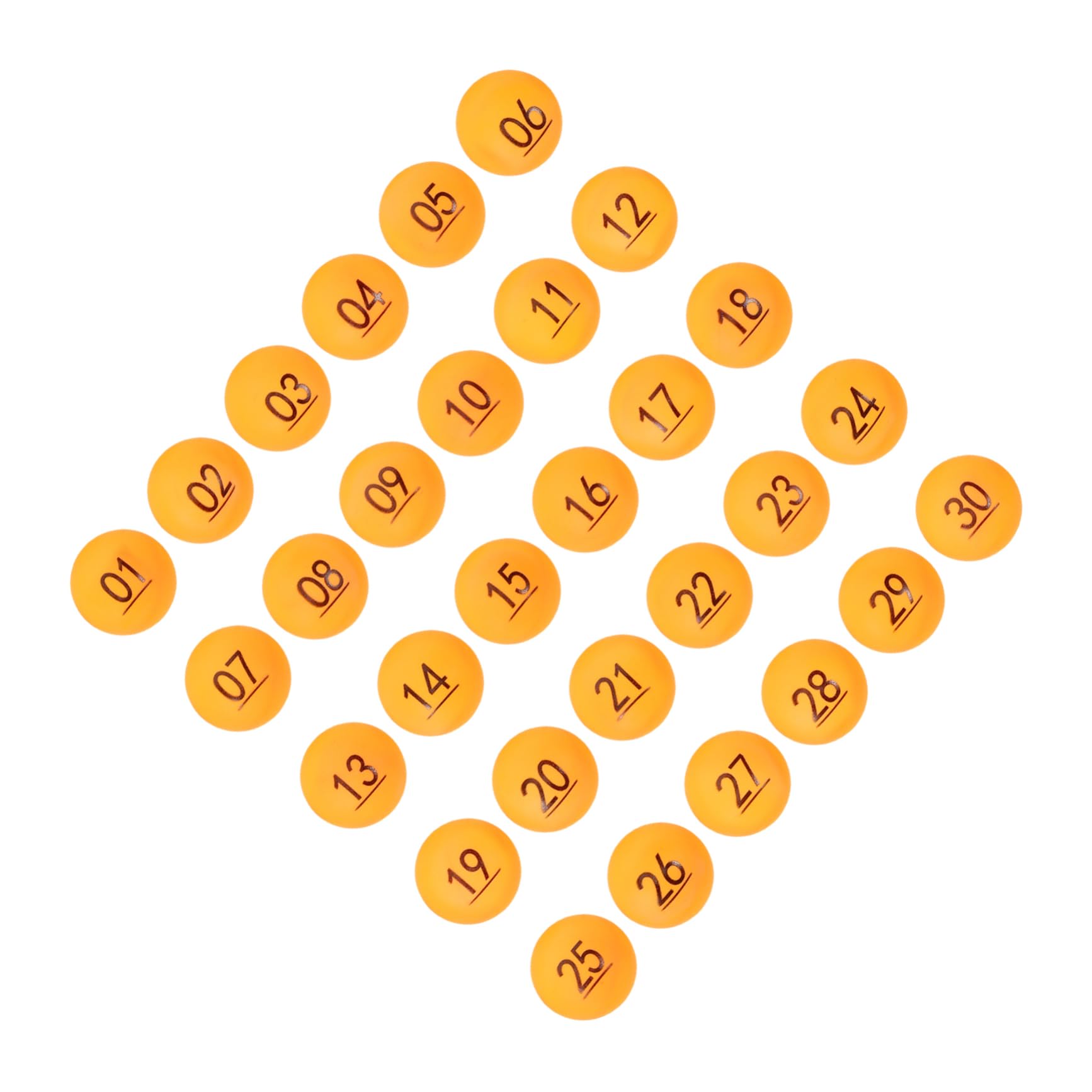 PRETYZOOM 5sets Numbered Raffle Balls 30 Count Party Balls Bright Sturdy and Easy to Use for Games and Activities 30pcs*5