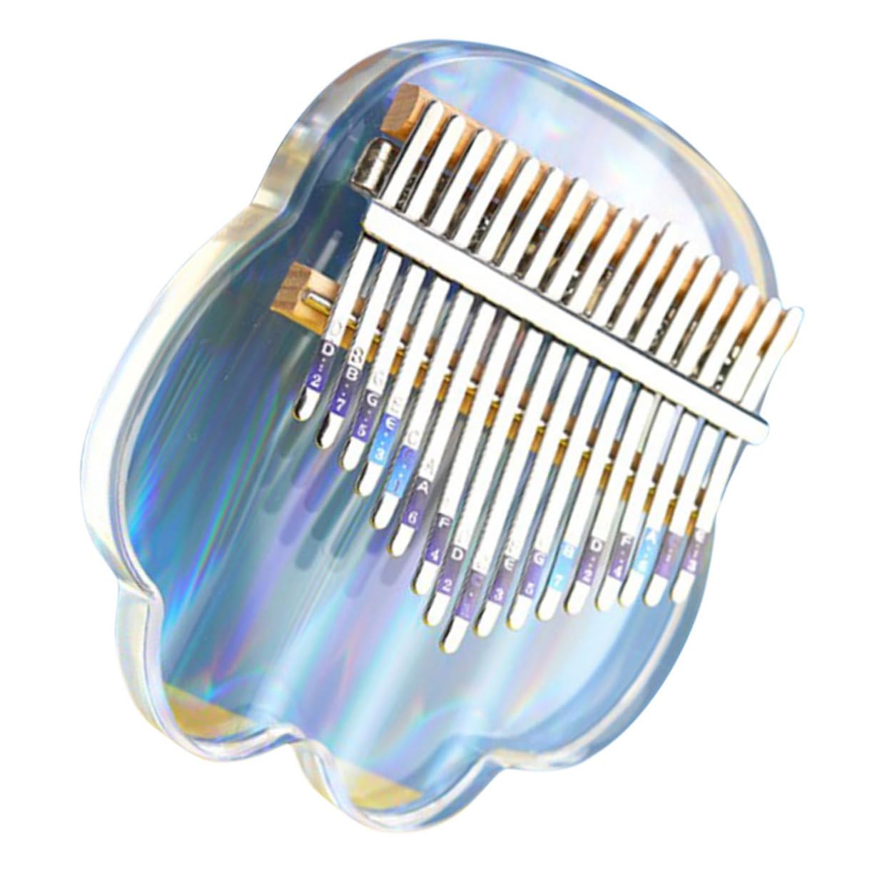 Mikinona 1set Mini Pianola Kalimba Trasparente Tasti Per Principianti Strumento Musicale Portatile Acrilico Per Adulti Inclusa Scatola Di Trasporto Per Performance