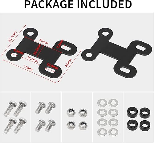 Miniatura 7 de Motoparty Kit de elevación de guardabarros delantero para Honda CT125 CT 125 Trail 125 Hunter Cub 2020 2021 2022 1.772-2.165 in, juego de elevación