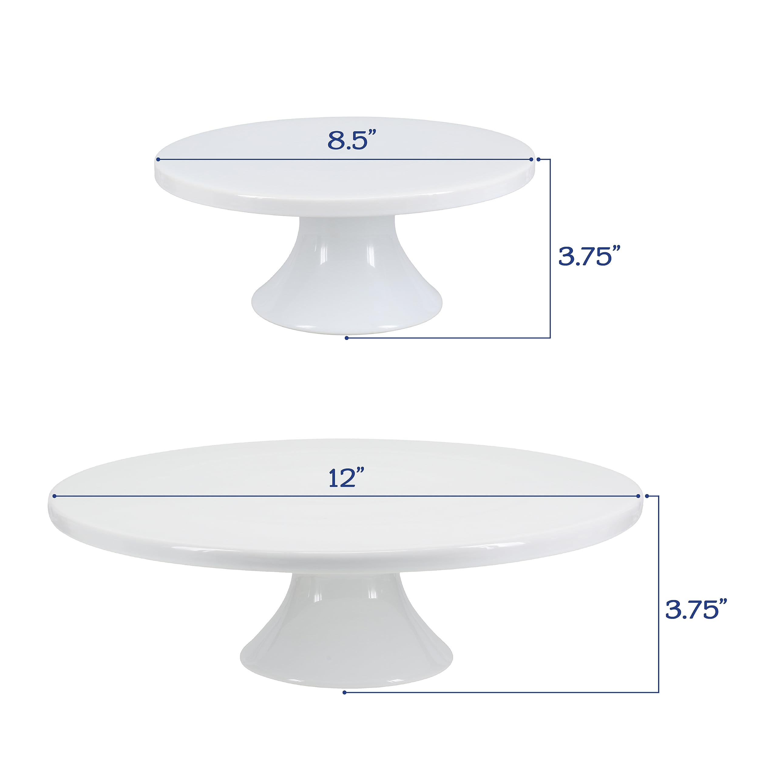 BIA Cordon Bleu Juego de 2 Soportes de Porcelana, Base para Tartas