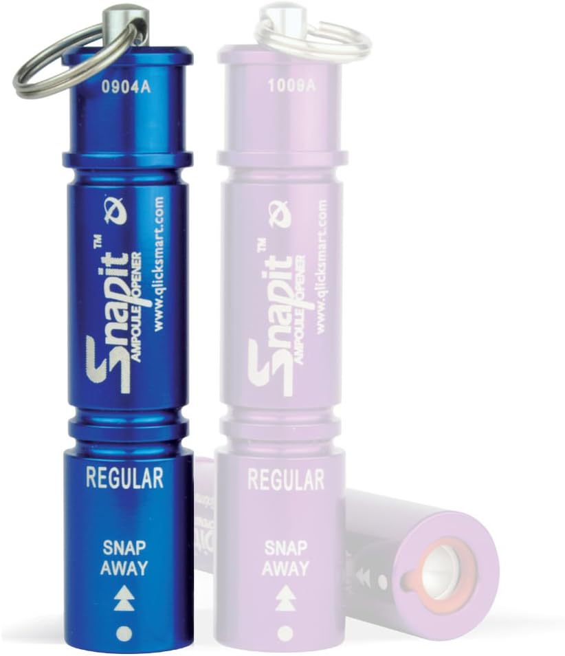 SnapIT Ampoule Opener for Glass Ampoules 1–15 ml (Aluminium, Blue)