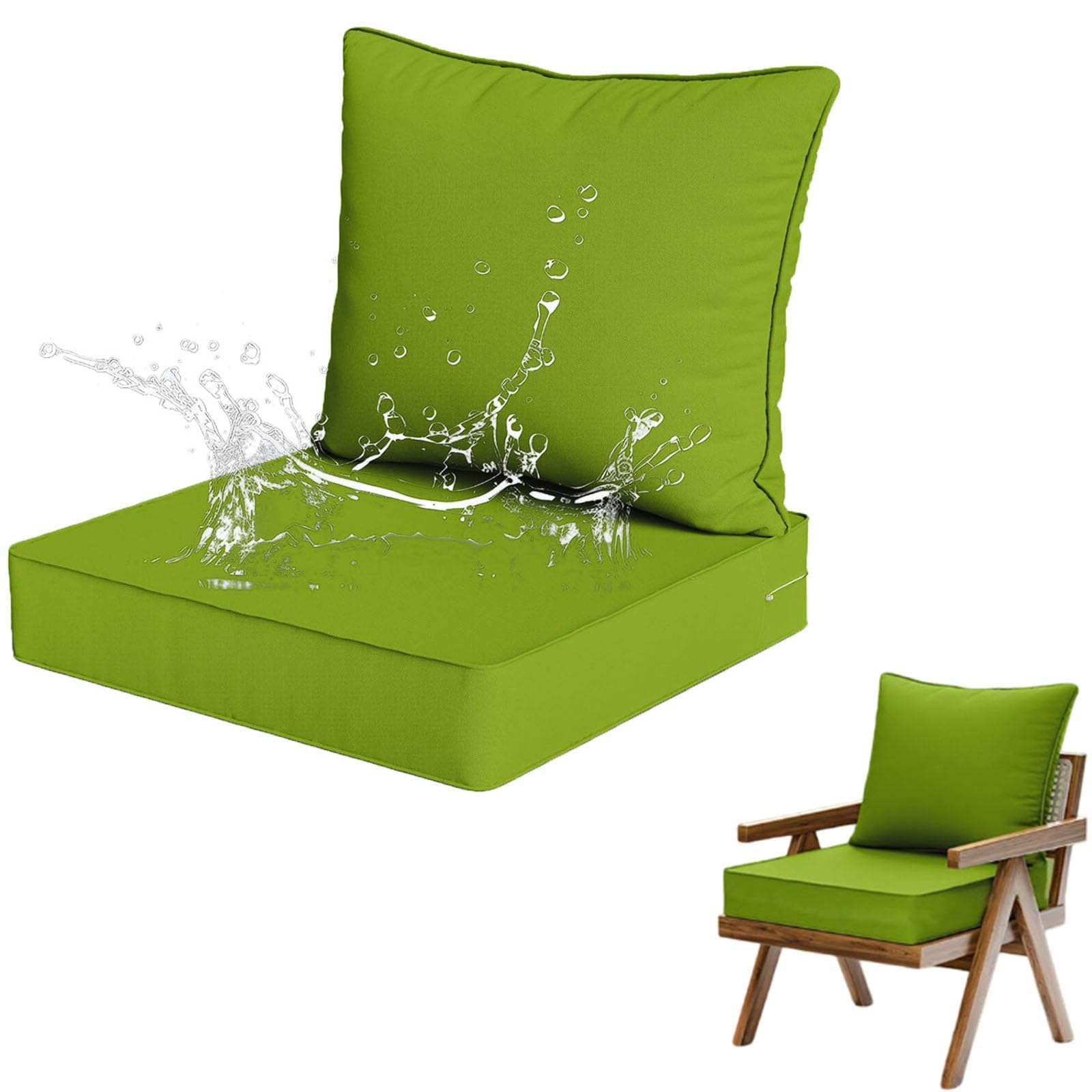 Poduszki do siedzenia i oparcia do salonu ogrodowego, zewnętrzne wodoodporne poduszki zewnętrzne salon do domu samochód biuro sofa i krzesło C 48*48*8+48*45