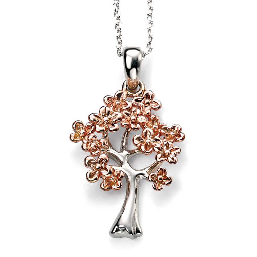 Astral Aspects Sterling Silver & Rose Gold Tree of Life Pendant
