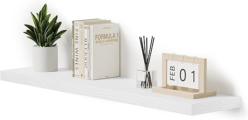 Miniatura 26 de Vivelove Estantes flotantes para montar en la pared, estante de 16 pulgadas para baño pequeño, dormitorio, sala de estar, cocina, decoración moderna