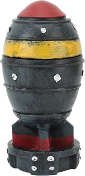 TREETDOBV Mini Nuke Bomb Decor Box, Creative Resin Storage Ornaments, Model Rocket Storage Box, Entryway Table Decor