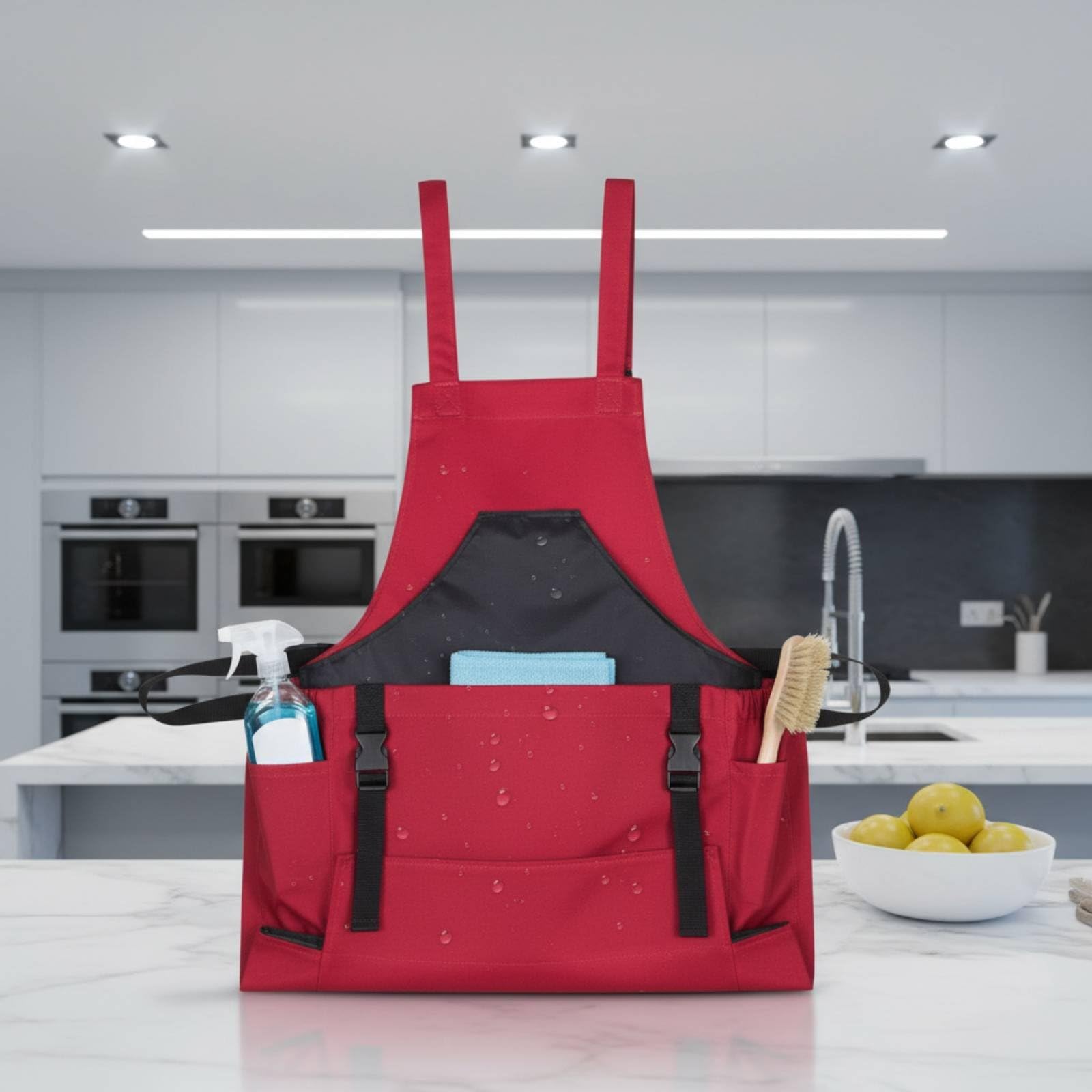 Tablier Imperméable Tablier de Tablier de Jardinage Tablier de Travail avec Poche Spacieuse pour Fruits Baies et Légumes en Toile Respirante à Sangles
