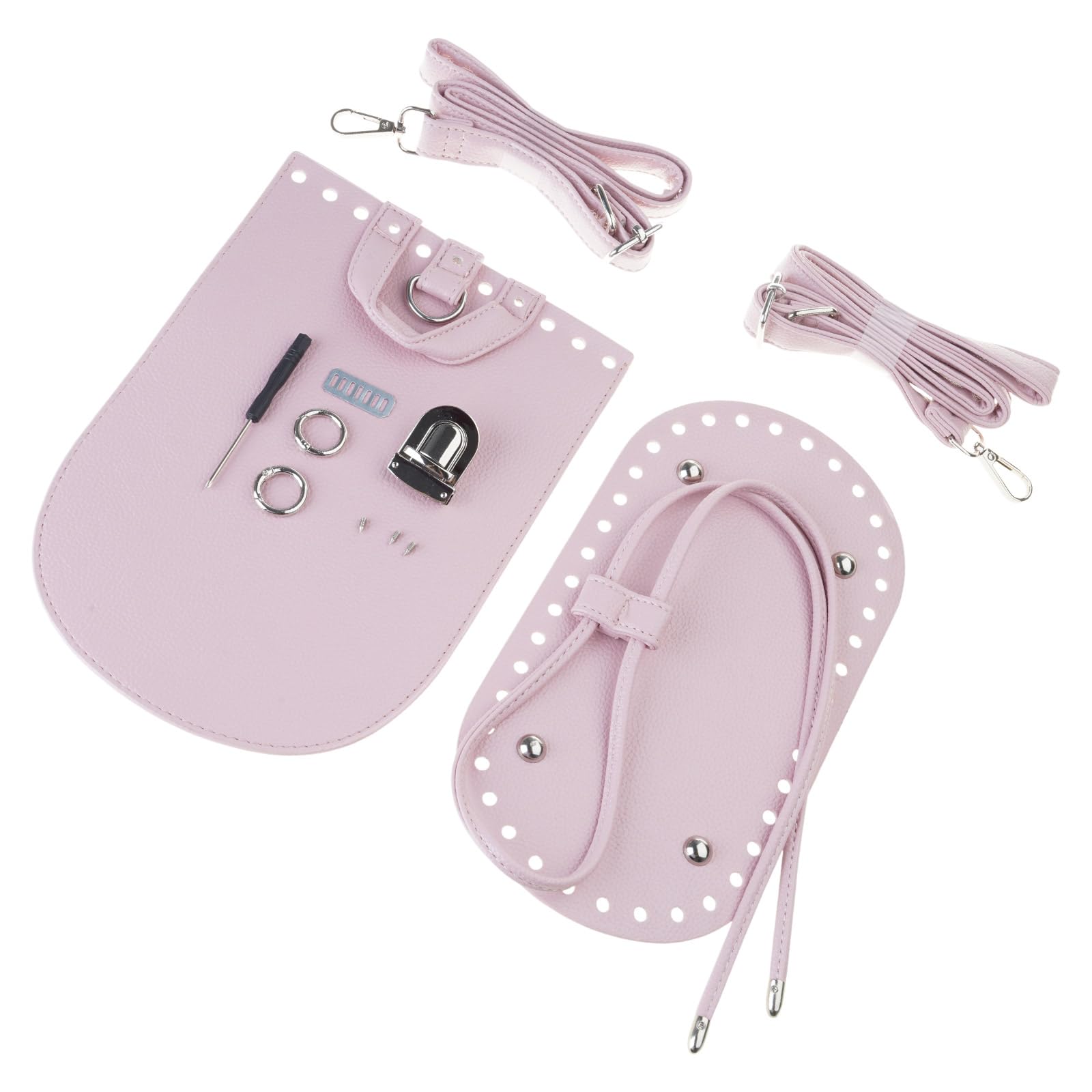 Maxtonser PU Leather Bag Base With Adjustable Strap Crochet Craft Supplies Set For Backpack Purse Making Projects Handicraft
