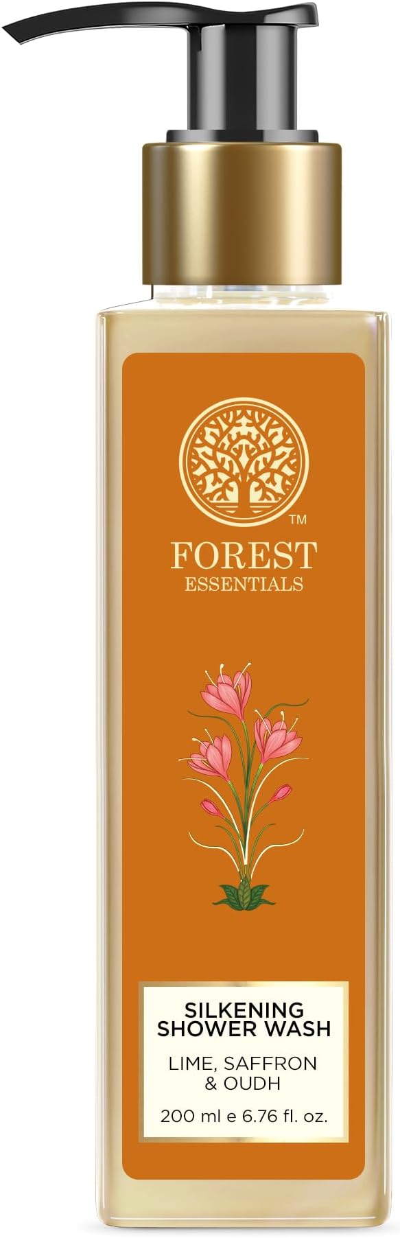 Forest Essentials Silkening Shower Wash Lime Saffron Oudh