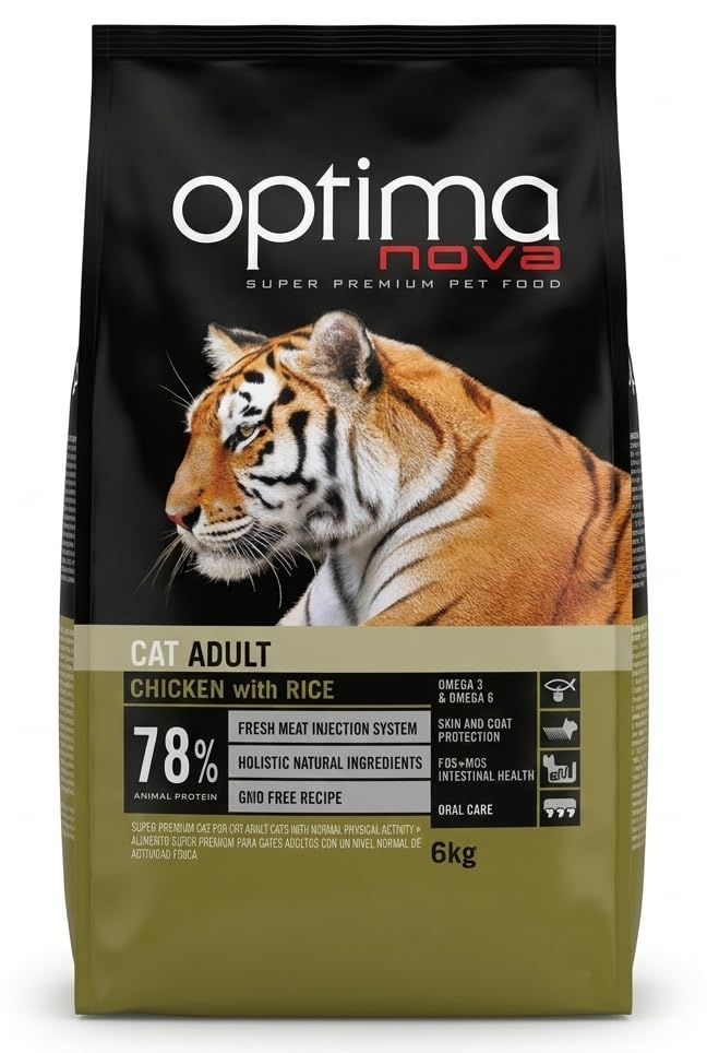 Pienso para Gatos Optima Nova Cat Adult Chicken & Rice