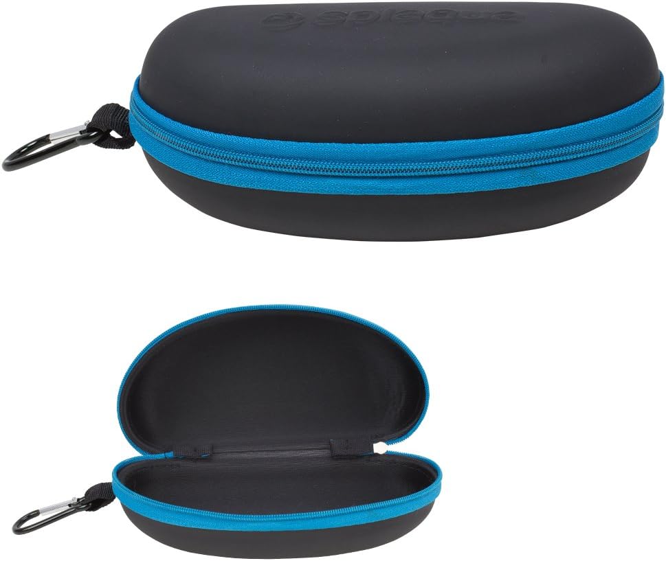 Waterproof Sunglasses and Eyeglasses Case - Durable, Hard EVA Zippered Glasses Holder with Back Pack Clip