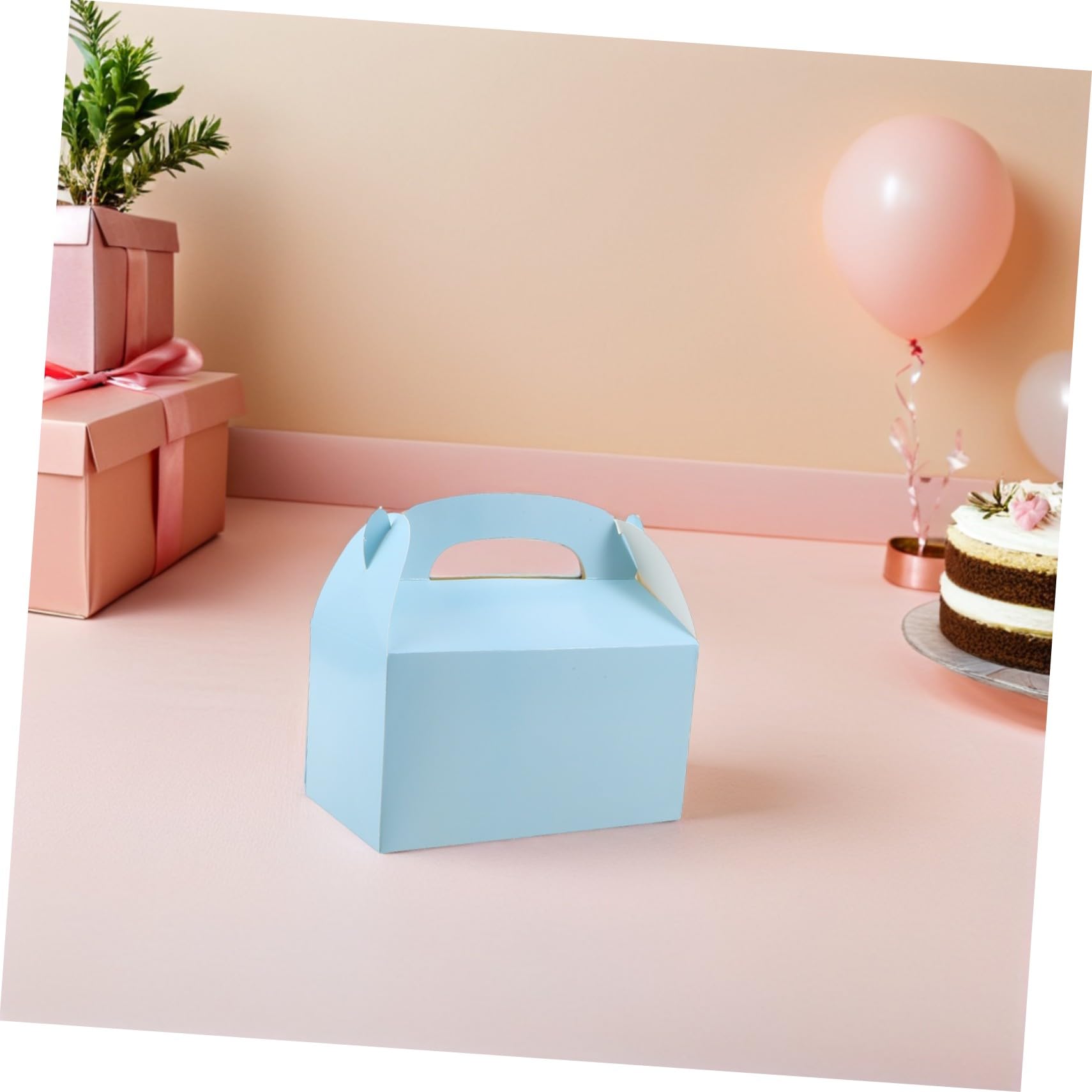 Zerodeko Caja de Papel para Fiestas con Asas, 50 Piezas, Cartón 250 G
