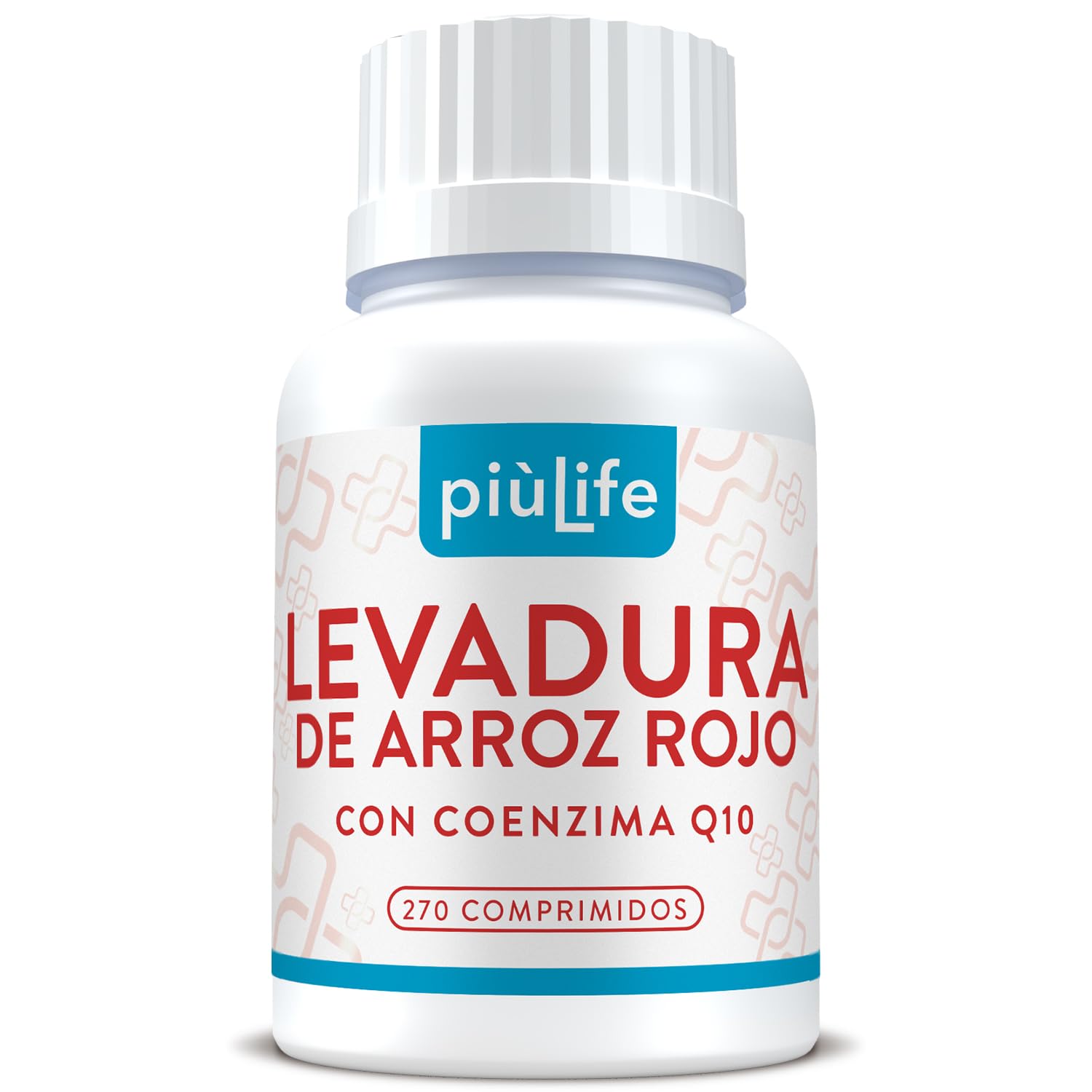 PiùLife Levadura de Arroz Rojo con Coenzima Q10 - 270 Mini Comprimidos