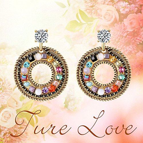 Crystal Elements Sparkling Drop Earrings Combo Jewellery