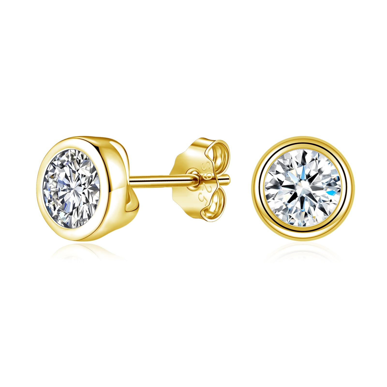 Cangall 925 Sterling Silber Creolen mit Cubic Zirkonia - Hyp