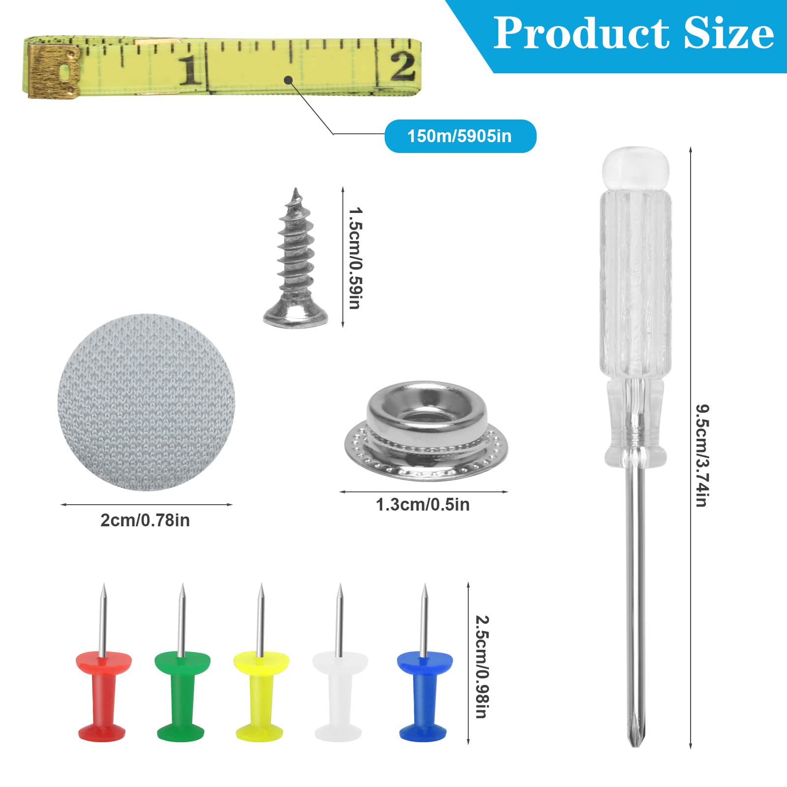 90PCS Kit Riparazione Cielo Auto Vite Tetto Rivetti Puntine Con Cacciavite Metro Nastro