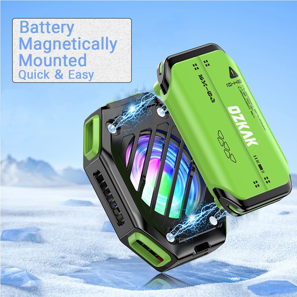Handy Kühler Gaming Phone Cooler für PUBG Mobile Game, Halbleiter-Radiator Schnelle Kühlung, Leiser Lüfter für iPhone/Android Mobile Spiele und Live-Streaming