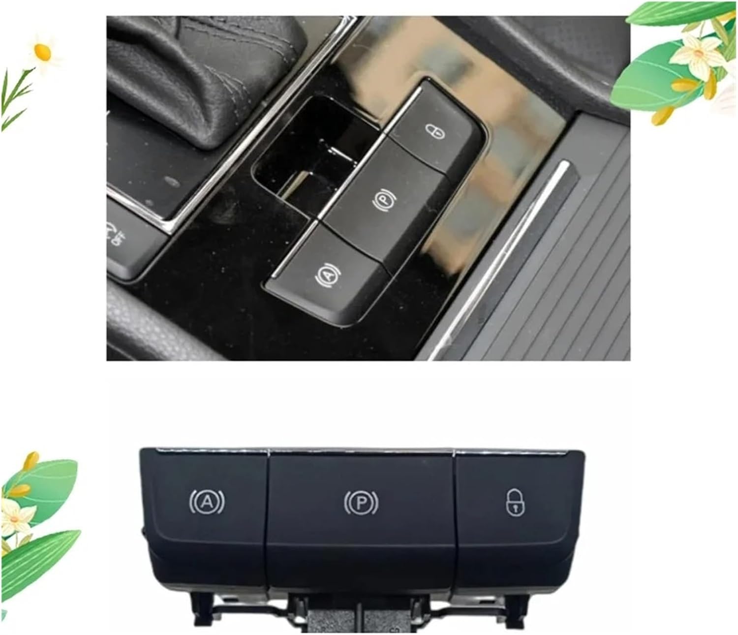 Car Parking Brake Switch Replacement for Skoda for Superb 3 2016-2018 3v0927225b Electronic Handbrake Parking Brake Switch Engine Start Stop Switch