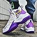 Basketball Shoes for Womens Mens Breathable Running Athletic Cushion Sports Fashion Sneakers Sport Volleyball Shoe Purple Size 6