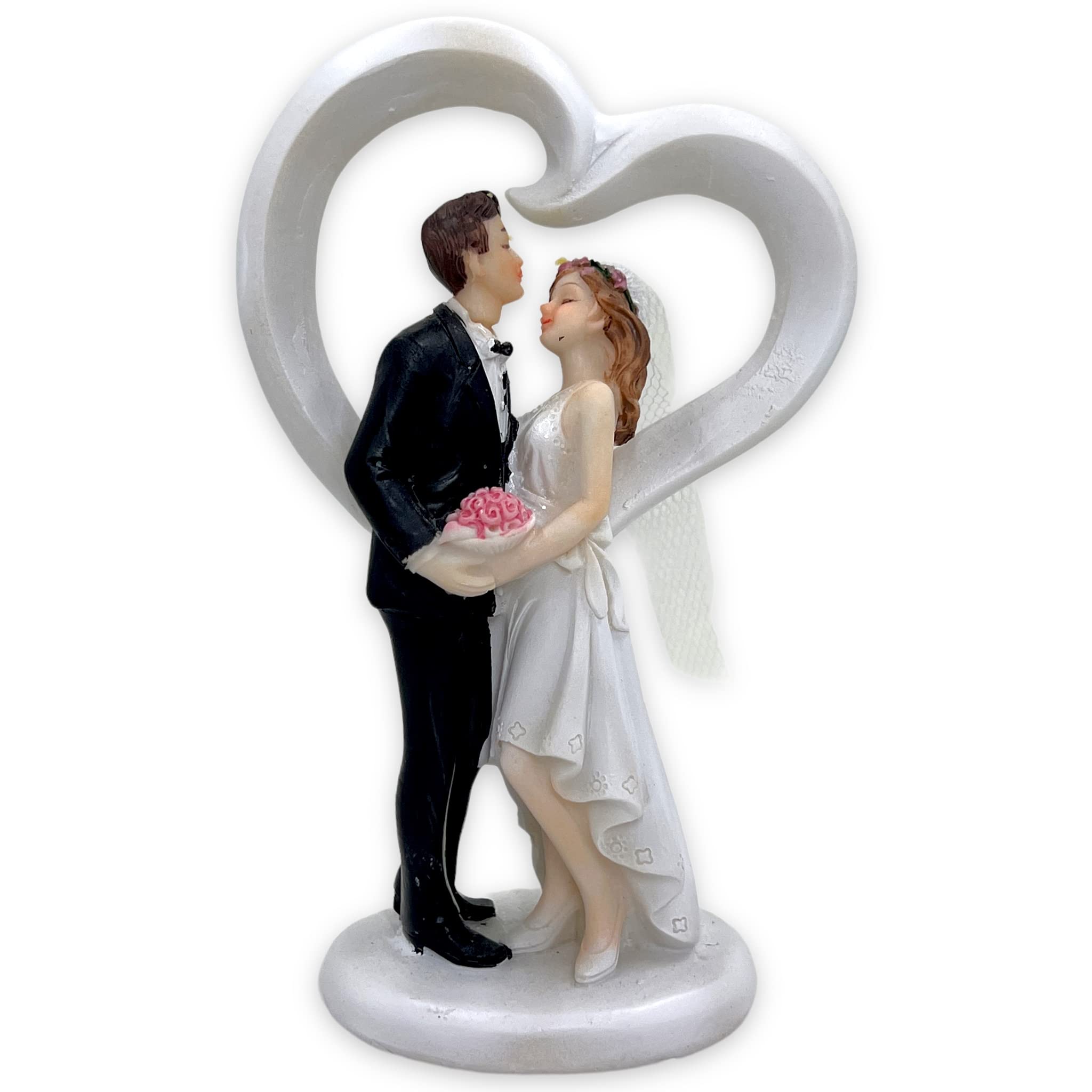 Figurine De Mariés 'Tendre Baiser' 18cm – Décoration Mariage DEKORA