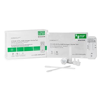 McKesson Consult COVID-19/Flu A & B Antigen At-Home Test Kit, 20 Tests