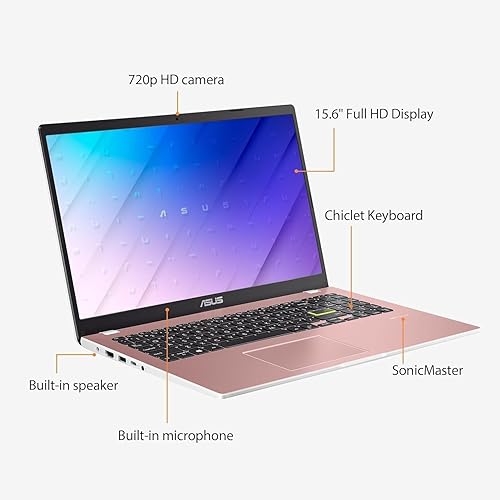 Miniatura 5 de ASUS Vivobook - Laptop de 15,6 pulgadas, CPU Intel N6000 de 4 núcleos, 4 GB de RAM, 128 GB eMMC, Microsoft Office 365 de 1 año, Windows 11 S