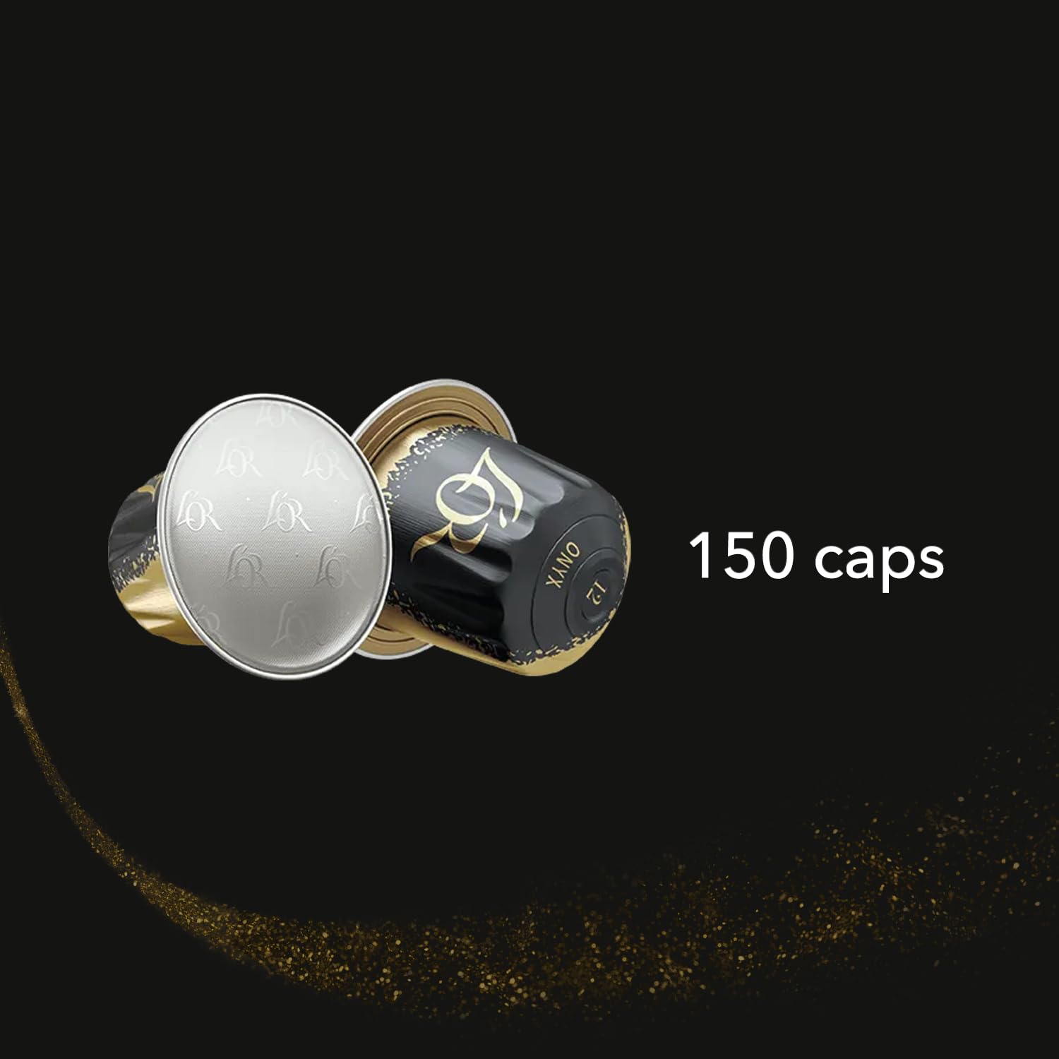 L'Or – Cápsulas de café Espresso Onyx – 150 cápsulas de aluminio – Intensidad 12 – Compatible con las máquinas Nespresso®* originales – 15 cajas de 10 cápsulas