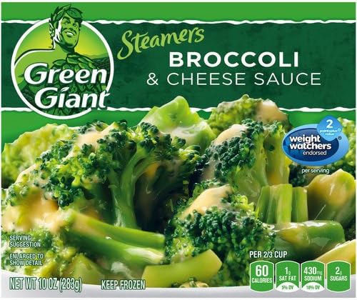 GREEN GIANT FROZEN VEGETABLES STEAMERS BROCCOLI & CHEESE SAUCE 10 OZ PACK OF 4