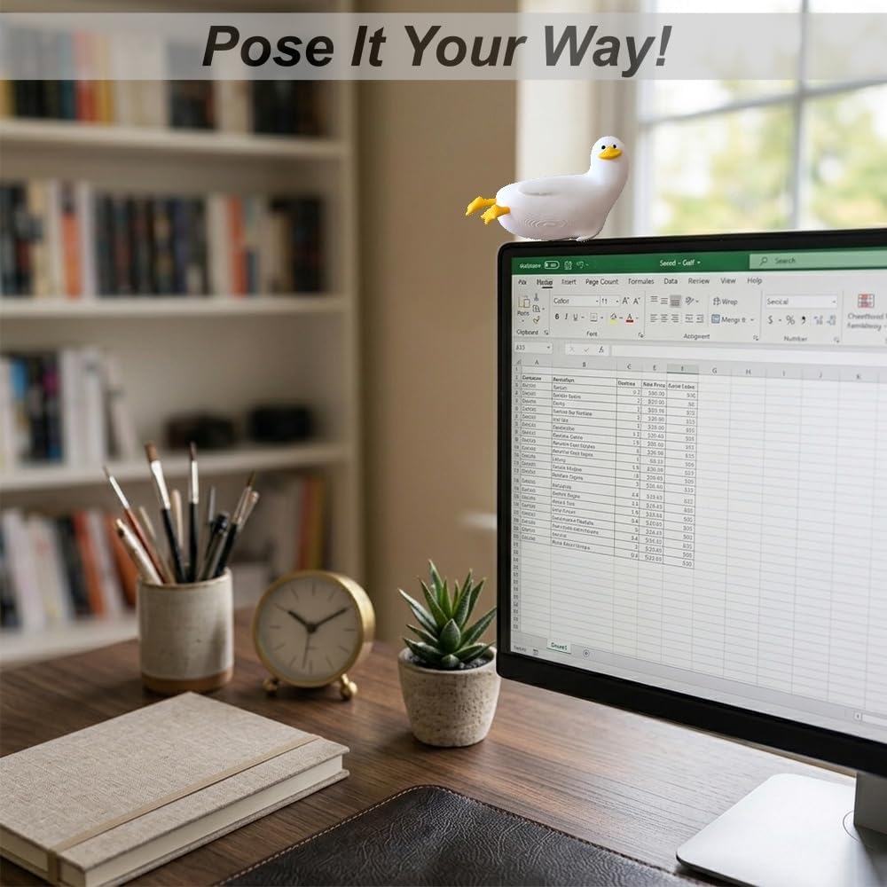 3D Printed Monitor Goose Desk Pet - Funny Emotional Support Buddy Gag Gifts image 3