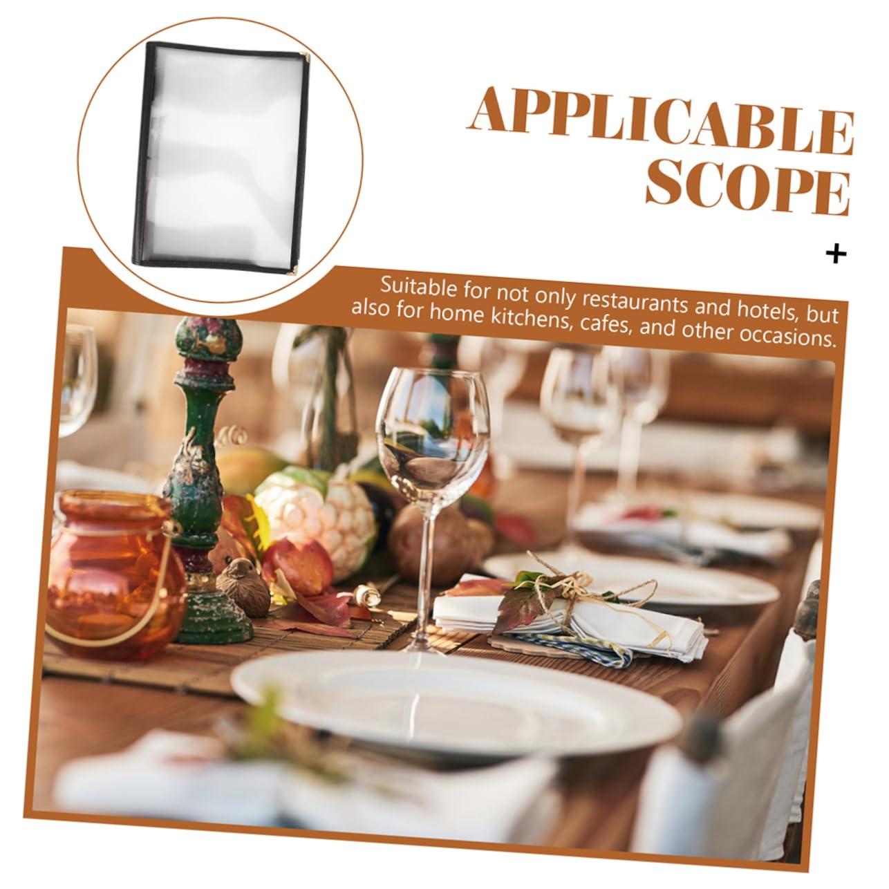 Holibanna Carpeta de Menú de Páginas Transparente Soporte de Menú Resistente para Restaurantes y Cafés Diseño Elegante y Duradero Carpeta Organizada para Presentación de Comidas y Bebidas