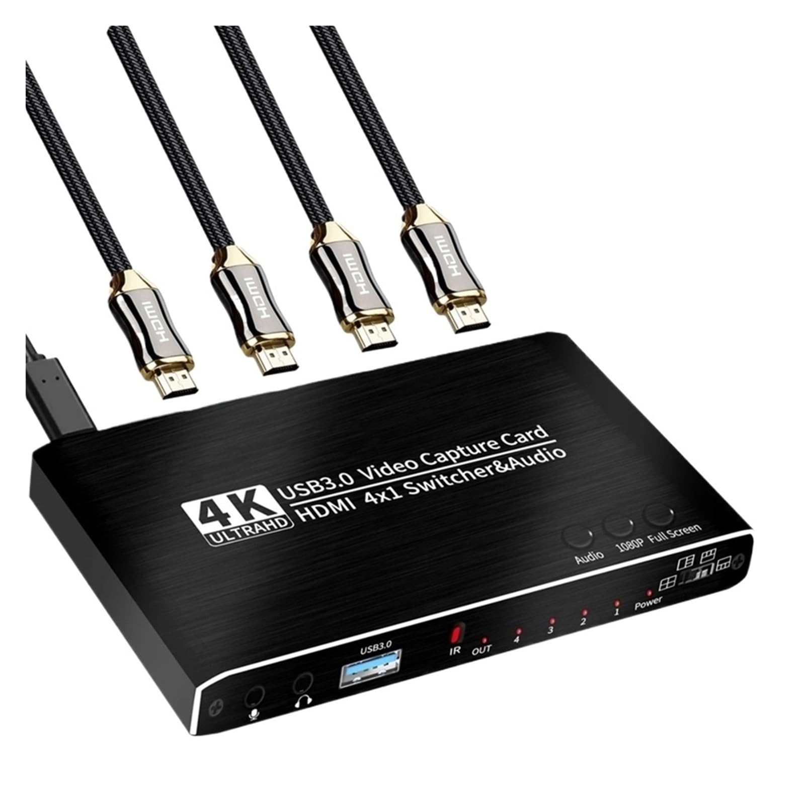 4 in 1 Out Quad Screen Cutting HDMI Video Capture Card 4 Channel USB 3.0 HDMI Switch Game Caputre Multi-Channel Live Streaming-image-48