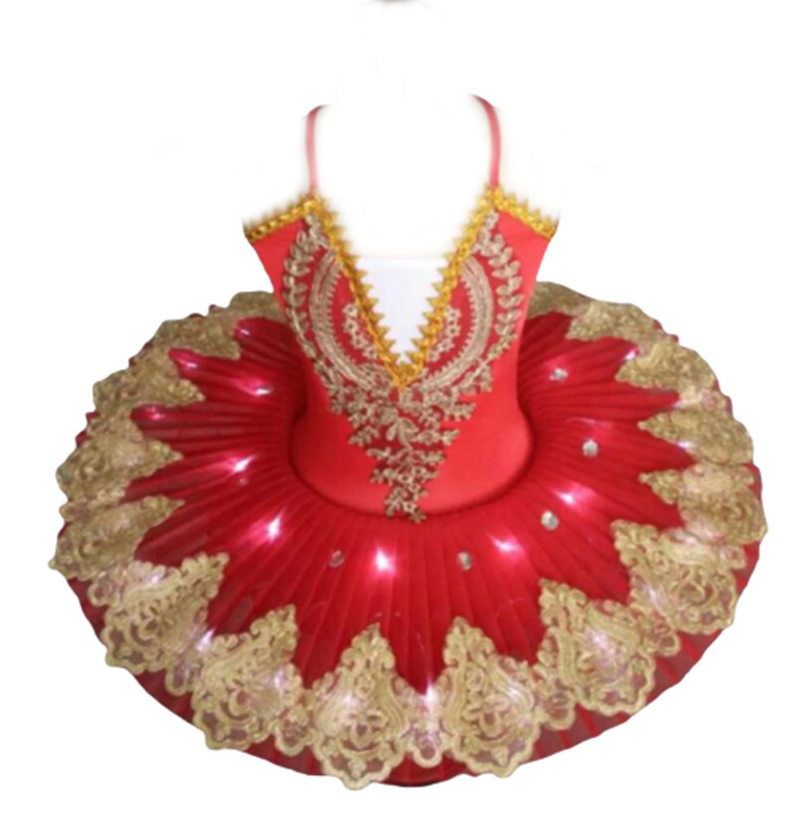 Tutu di balletto del lago dei cigni con luce a led Vestito da ballerina per ragazze Vestito da balletto per bambini Concorso Costumi per feste in scena