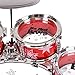 Toy Drum Set for Kids, 7 Piece Set with Bass Drum with Foot Pedal, Tom Drums, Cymbal, Stool and Drumsticks for Toddlers, Boys and Girls by Hey! Play!