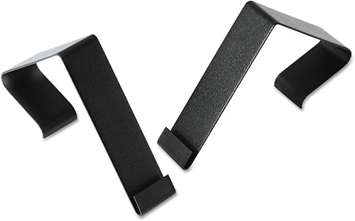 Ganchos cubículos de partición Quartet, se adapta a paredes de 1.5"  2.5" de cubo, matriz, negro (MCH10), Negro