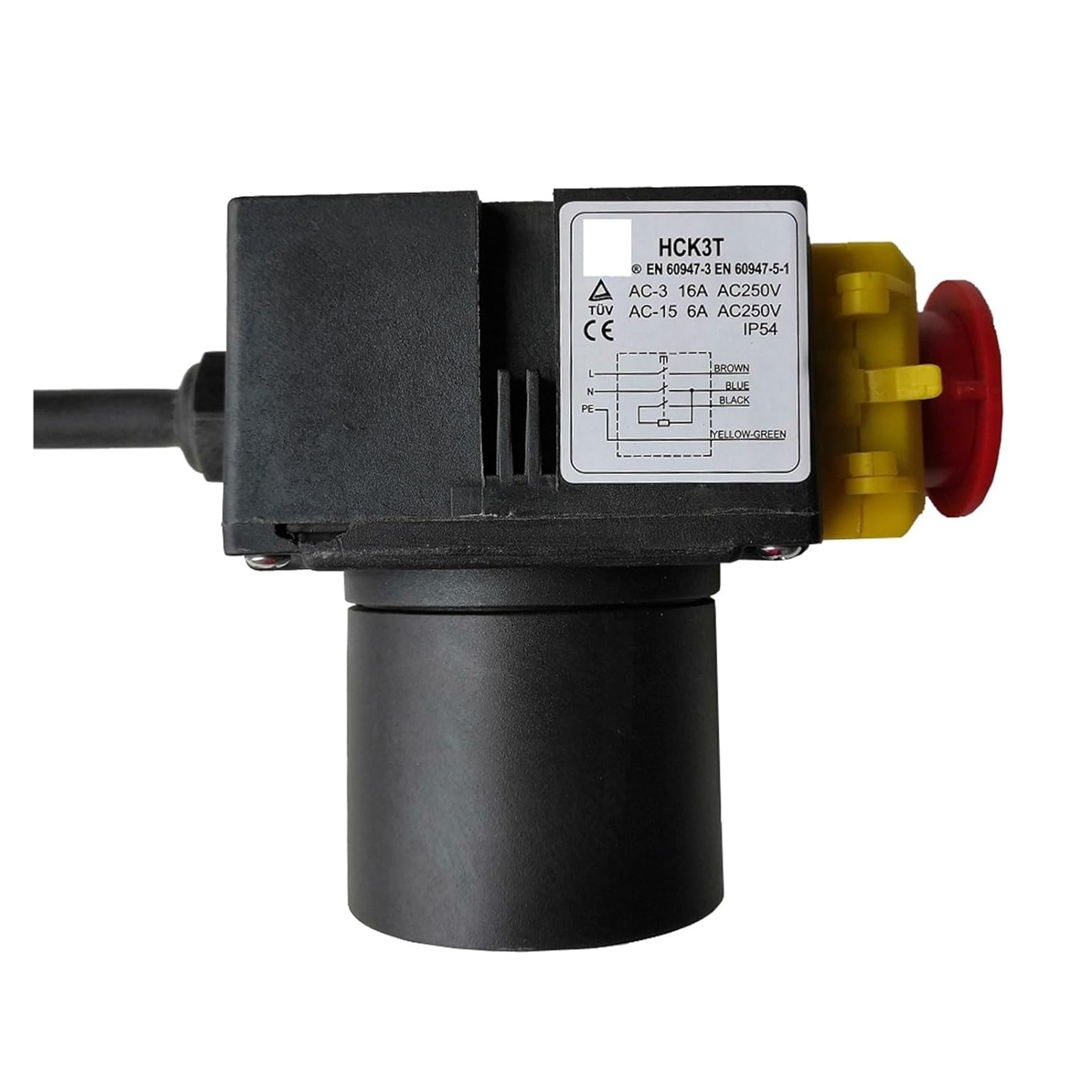 HCK3T 250V 16/6A IP54 Wood Splitting Machine Electromagnetic Push Button Switches Power On Off Switch