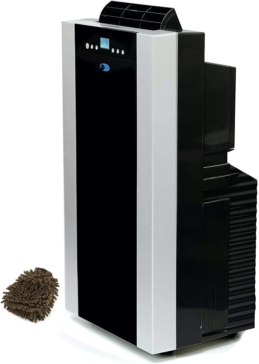 Whynter ARC-14S, Portable Air Conditioner, Dehumidifier, Dual Hose, 14,000 BTU, Fan, Activated Carbon Filter (Complete Set), With Bonus Premium Microfiber Cleaner Bundle, Platinum, Black