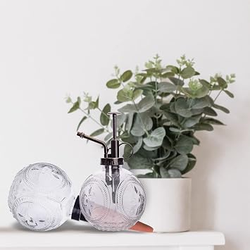 3 PCS Plant Watering Globes and Glass Watering Can Self Watering Globes Glass Spray Bottles for Indoor & Outdoor Plant,Hand-Blown Glass,Automatic Watering Device