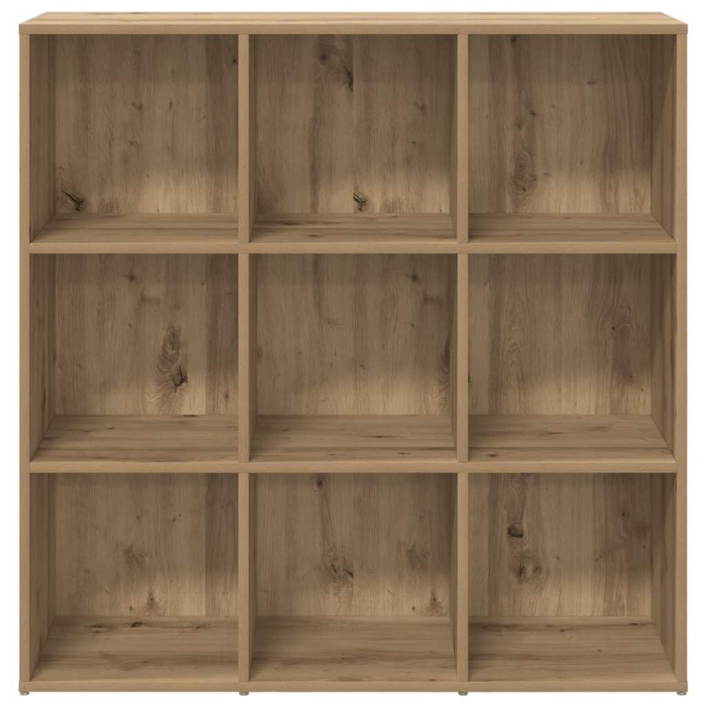 Regał na książki rzemieślniczy, 98 x 29 x 97,5 cm | 9 przegródek, płyta wiórowa, łatwe czyszczenie, mocowanie ścienne w zestawie